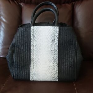 Sergio Ferretti Croc Embossed Classic Satchel